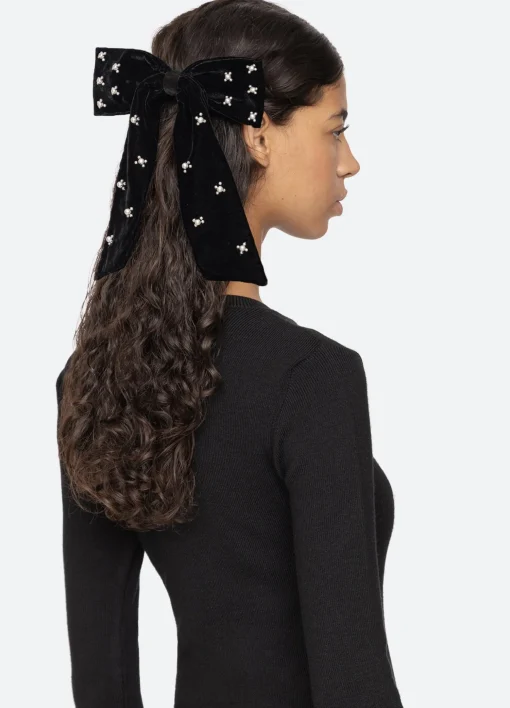Sea New York Velvet Bow Clip|Women Accessories